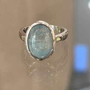 Natural Aquamarine Stone Ring
